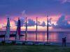 Sailboats at sunset in St. Lucia