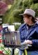 Susi studying a scene in Butchart Gardens