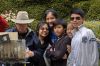 Happy family watches Susi at Butchart Gardens