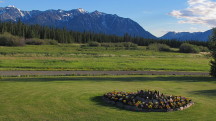 The Dulac's expansive front yard
