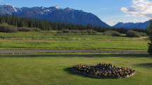 The Dulac's expansive front yard