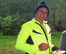 Dave -  wet from his bike ride